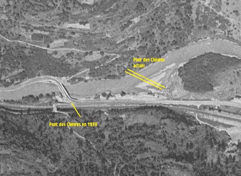 Ligne Maginot - PONT des CHEVRES - (DMP - Dispositif de Mine Permanent) - Etat en 1939 - IGN - Géoportail 1939