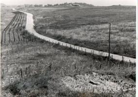 Ligne Maginot - SCHIESSECK - (Ouvrage d'artillerie) - Panorama depuis la cloche conjuguée de l'observatoire (Bloc 9)
Noter le volet de protection de la cloche VP Azu premier plan