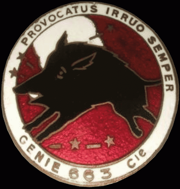 Ligne Maginot - 663° Compagnie d'Exploitation -  Insigne de la 663° Compagnie d'Exploitation de Chemin de Fer