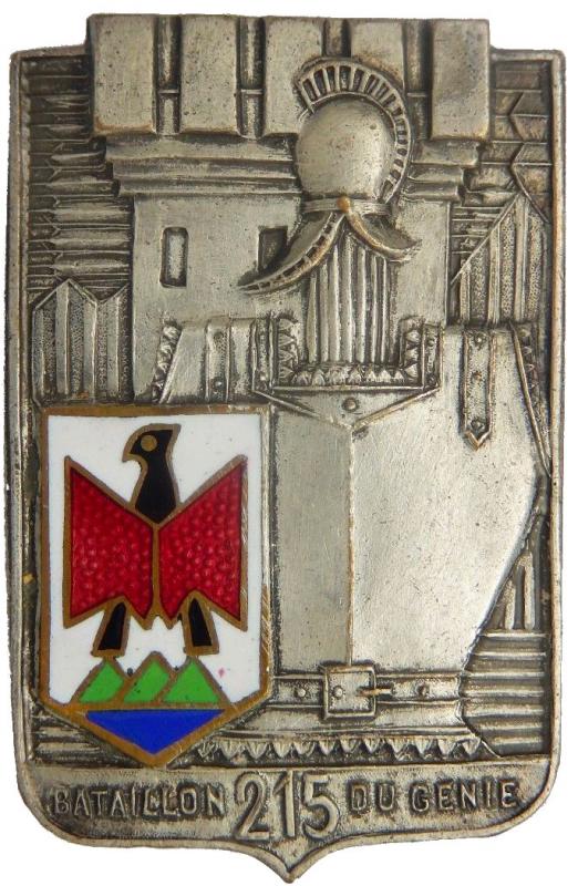 Ligne Maginot - Insigne du 215° Bataillon du Génie de Forteresse -  