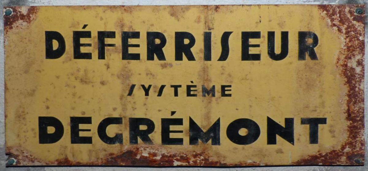 Ligne Maginot - Déferriseur Degrémont - Ouvrage de la Ferté 
Plaque du constructeur