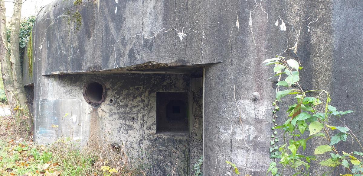 Ligne Maginot - 3 - UNTERJAEGERHOF - ROUTE DU WALDHOF - (Casemate d'infanterie - Simple) - Créneau FM de défense de l'entrée - Les Gardiens du Rhin