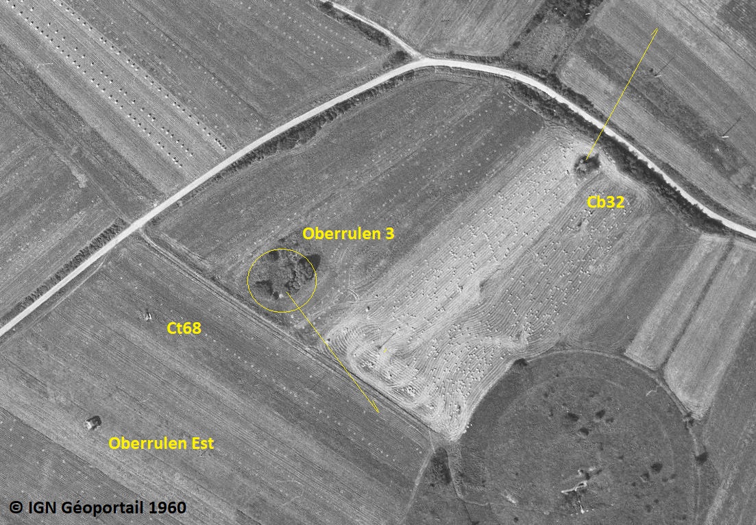 Ligne Maginot - OBERRULEN 3 - (Observatoire d'infanterie) -     - IGN - Géoportail 1960