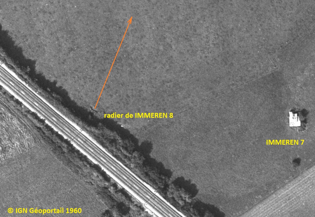 Ligne Maginot - IMMEREN 8 - (Blockhaus pour canon) -  - IGN - Géoportail 1960