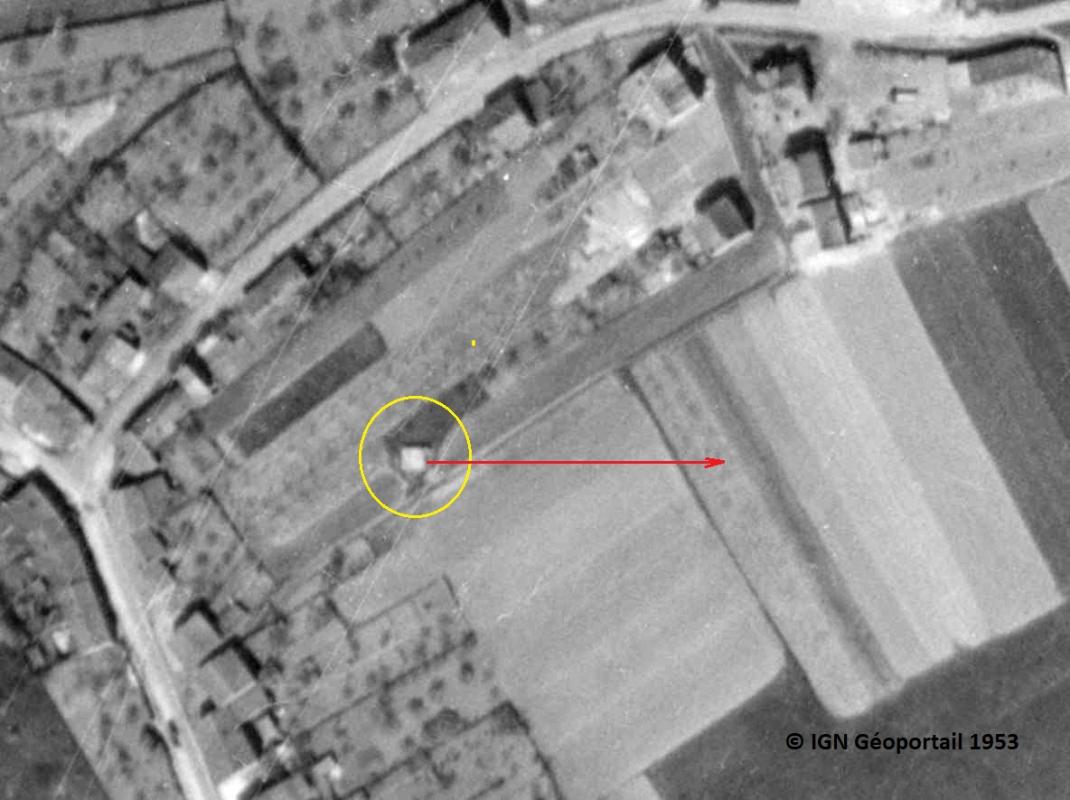 Ligne Maginot - LONGEVILLE NORD 2 - (Blockhaus pour canon) -   - IGN - Géoportail 1955