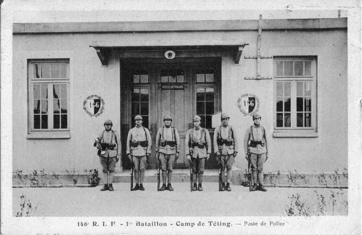 Ligne Maginot - TETING CAMP - (Camp de sureté) - Le poste de police - Carte Schach et Prévot