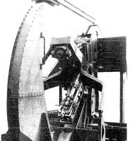 Ligne Maginot - Canon obusier de 75 modèle 33 sous casemate - Photo du prototype fourni par les Ateliers et Chantiers de la Loire pour les essais effectués à Bourges.
La pièce est équipée de la culasse semi-automatique mle 33