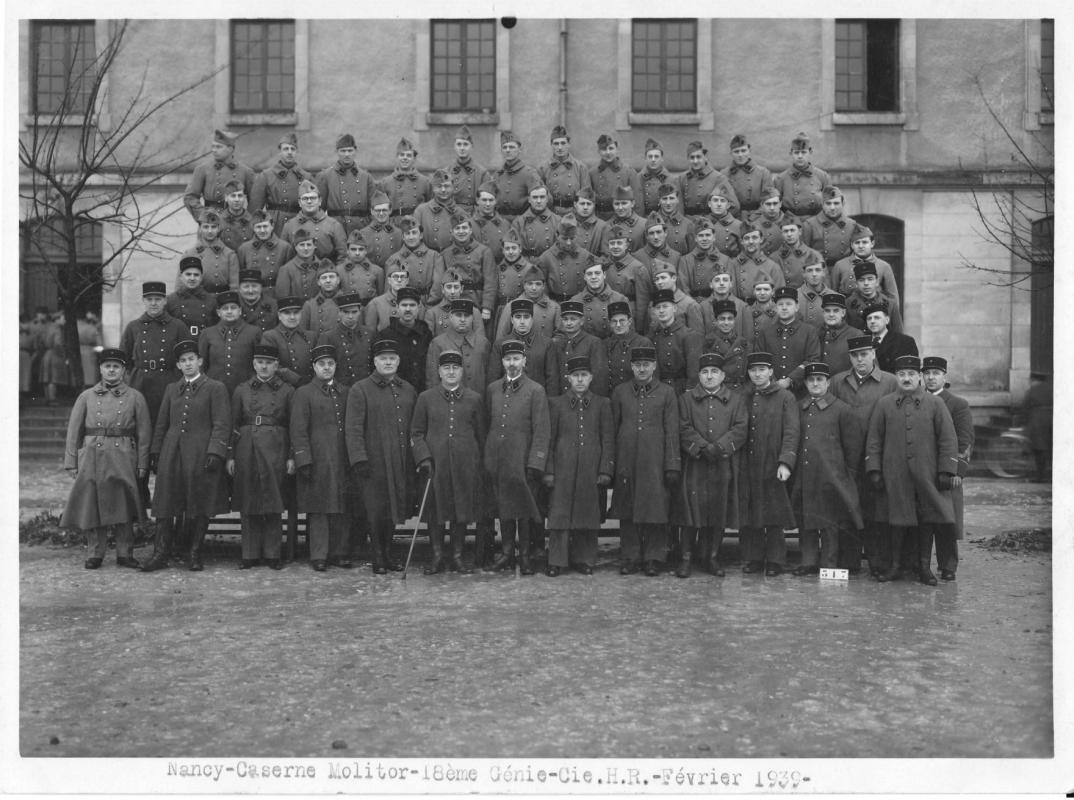 Ligne Maginot - 18° Regiment du Génie - La CHR du 18° RG
Caserne Molitor à Nancy en février 1239