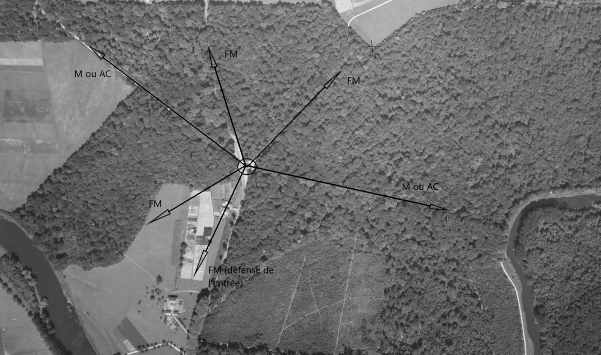 Ligne Maginot - 3 - UNTERJAEGERHOF - ROUTE DU WALDHOF - (Casemate d'infanterie - Simple) -   - IGN - Géoportail 1950
