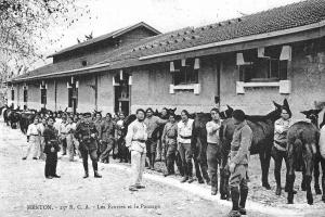 Ligne Maginot - QUARTIER GARDANNE - (Camp de sureté) - Carte Postale années 30
Le 25° BCA , les écuries et le pansage