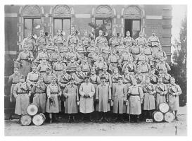Ligne Maginot - 154° Régiment d'Infanterie de Forteresse - La fanfare du régiment
Photo antérieure à 1923
