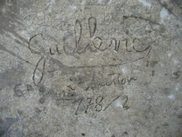 Ligne Maginot - HERRENKOPF SUD - (Blockhaus pour arme infanterie) - Une des deux inscriptions sur la dalle du blockhaus.

Guillevic 6e genie 2e section 178/2 ???