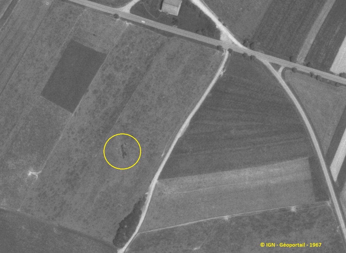 Ligne Maginot - HUNGERSHOFF (3° CIE DU I/160° RIF) - (PC de Sous-Quartier) -  - IGN - Géoportail 1967