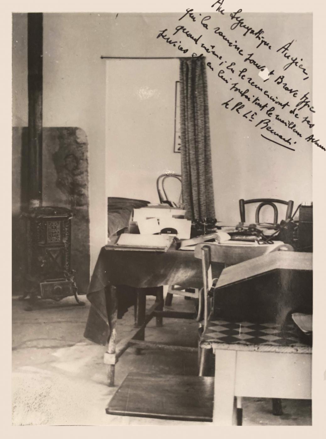 Ligne Maginot - COL DE BRAUS - (Poste de Secours) - Le bureau du Lt Bernardi, pharmacien - Inconnu