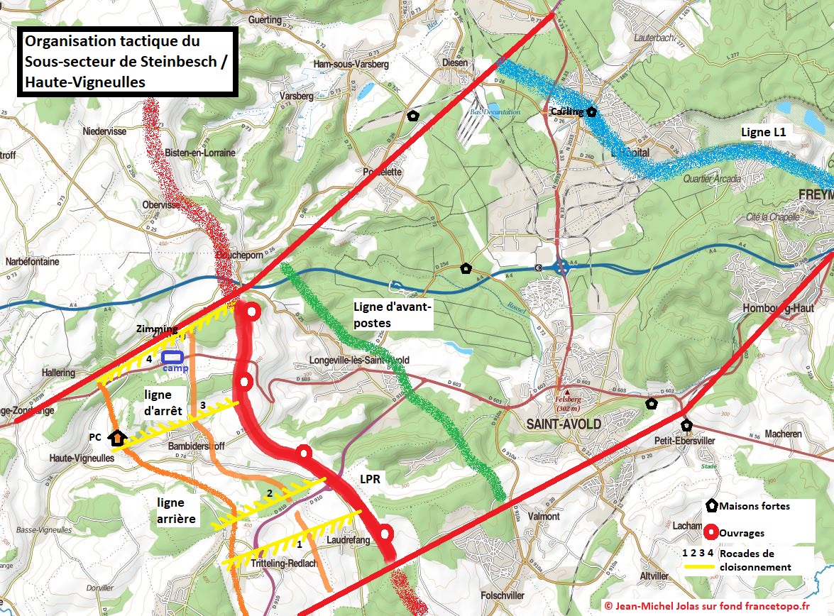 Organisation tactique du sous-secteur de Haute-Vigneulles