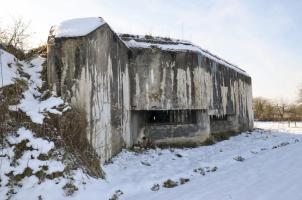 Ligne Maginot - 85 - HASELBERG - (Casemate d'infanterie - double) - Créneaux nord-est donnant sur la casemate 84-Chemin Creux