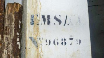 Ligne Maginot - LE CHESNOIS - CHENOIS - (Ouvrage d'artillerie) - Entrée mixte
Indication du numéro du FM prévu à cet endroit (FM sous cloche )