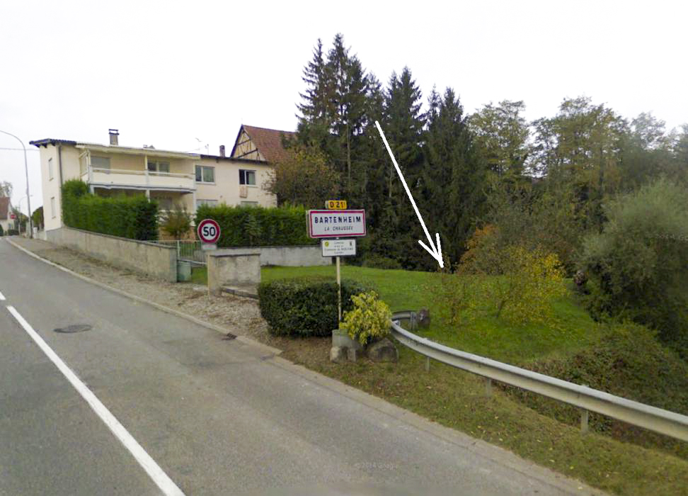 Ligne Maginot - B597 - CHAUSSEE DE BARTENHEIM NORD - (Blockhaus pour arme infanterie) -  - Google Streetview