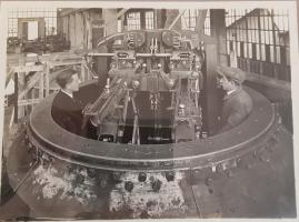 Ligne Maginot - Tourelle de 135 en construction - Cie Gle de Construction Chatillon-Batignolles
Usine de Nantes
Fond 43 Fi 26
Cote ARM 117