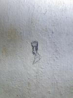 Ligne Maginot - HAUT POIRIER - (Ouvrage d'infanterie) - Bloc 1
Un petit dessin dans les toilettes du bloc: 
un soldat français
