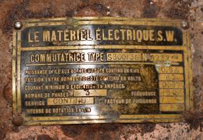 Ligne Maginot - LA FERTE - (Ouvrage d'infanterie) - Bloc 2
Plaque des commutatrice S.W.