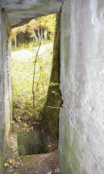 Ligne Maginot - GRAND KOHLBERG NORD - (Blockhaus pour arme infanterie) - L'entrée avec une fosse carrée où débouche une conduite de 10 cm environs. - D. Froehly