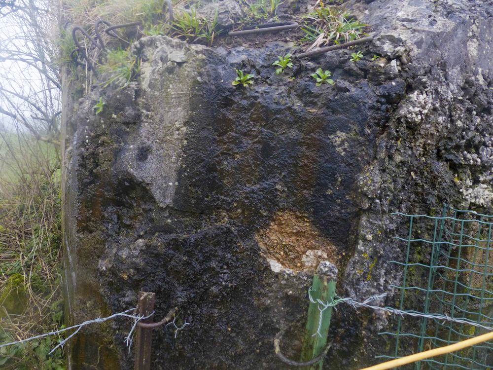 Ligne Maginot - 36 - ROUTE DE BLAGNY - (Blockhaus pour arme infanterie) - Mur ouest du blockhaus - David HARMAND