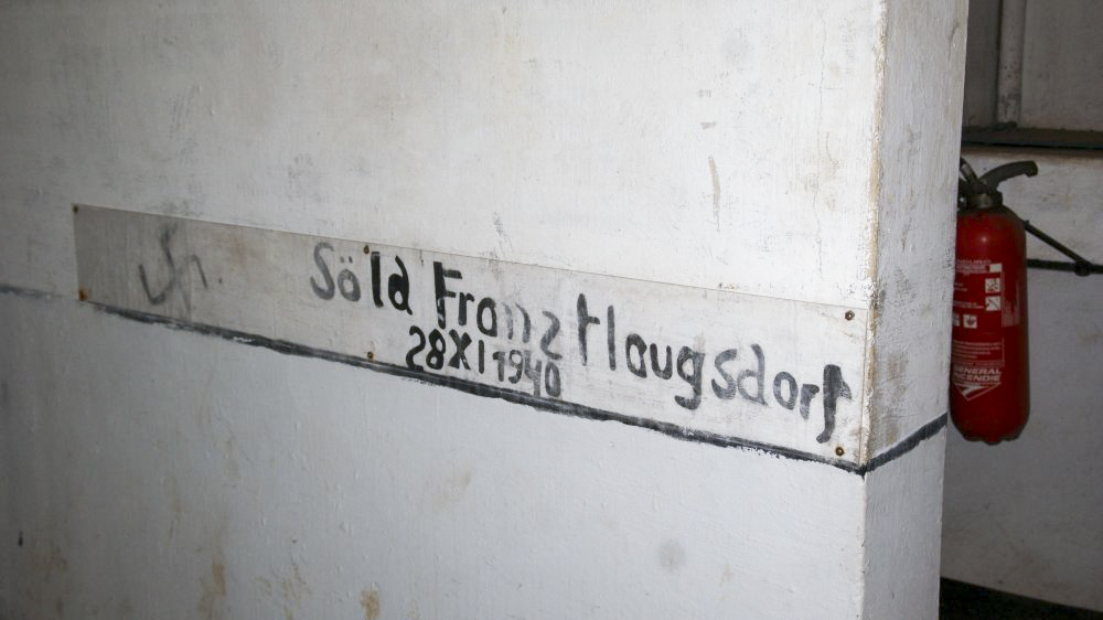 Ligne Maginot - LA SALMAGNE - (Ouvrage d'infanterie) - Inscription laissée par le 1er soldat allemand à avoir pénétré dans le fort - Segers