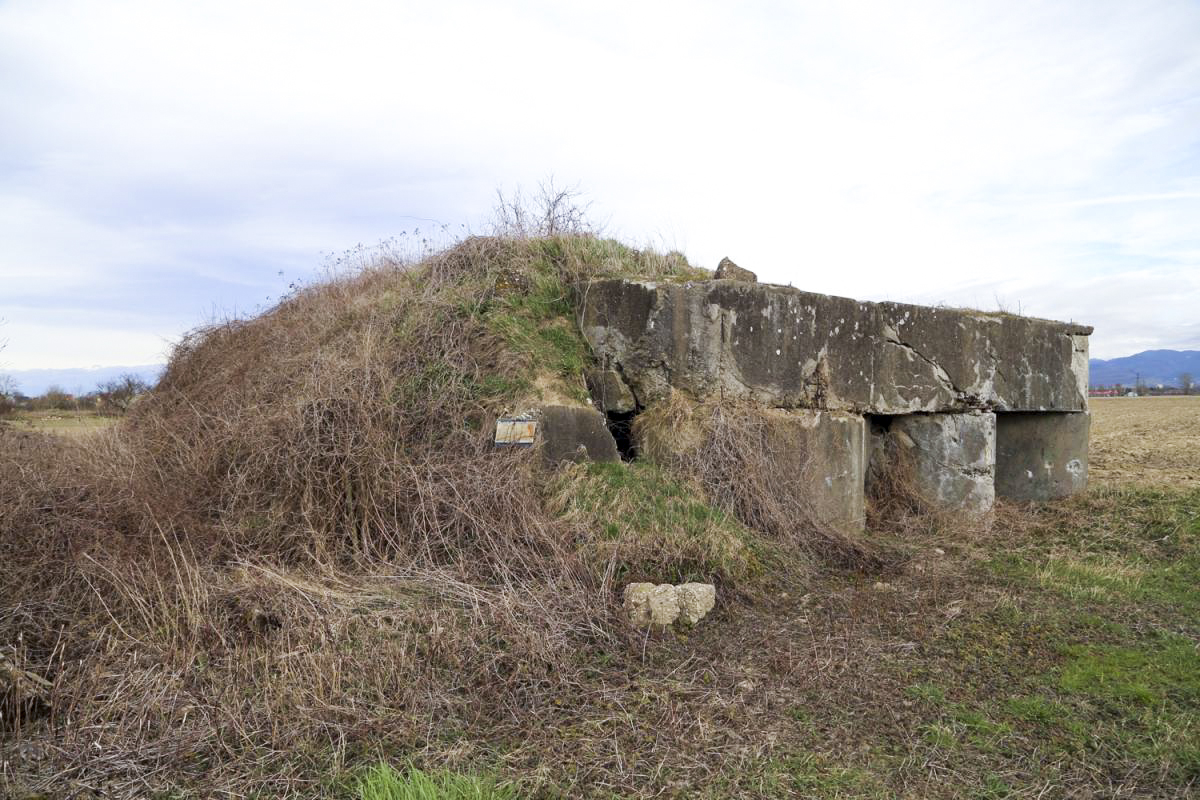 Ligne Maginot - 59/3 - BANTZENHEIM SUD - (Casemate d'infanterie - double) - La façade arrière merlonnée - Les Gardiens du Rhin - A. SCHOEN