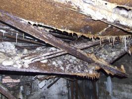 Ligne Maginot - MARKBACH - (Blockhaus pour arme infanterie) - Les dégâts dans la dalle dus à la bombe de stuka