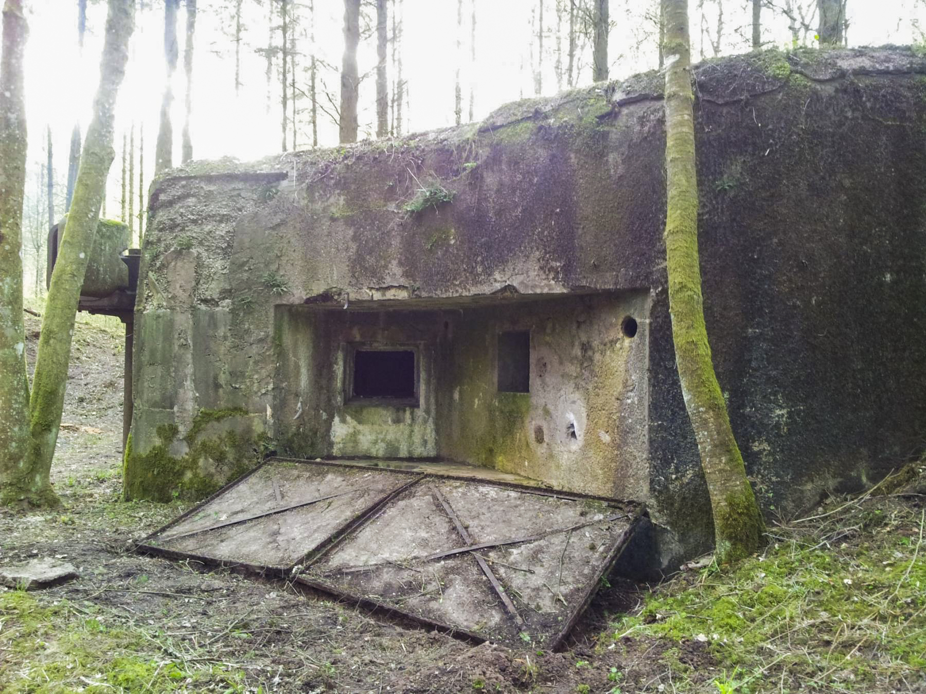 Ligne Maginot - WINECKERTHAL EST - (Casemate d'infanterie) - La casemate avec les panneaux destinés à masquer les créneaux de la façade. - KIMMEL Jean-François