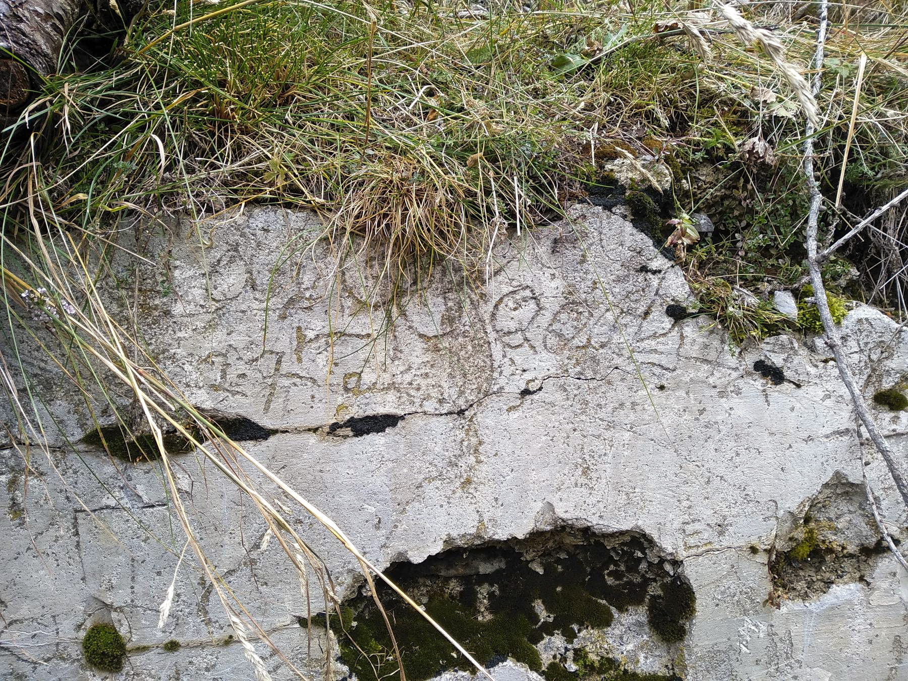 Ligne Maginot - CABANES VIEILLES (ABREUVOIR MILITAIRE) - (Divers) - Un graffitis de plus sur l'abreuvoir - FisH