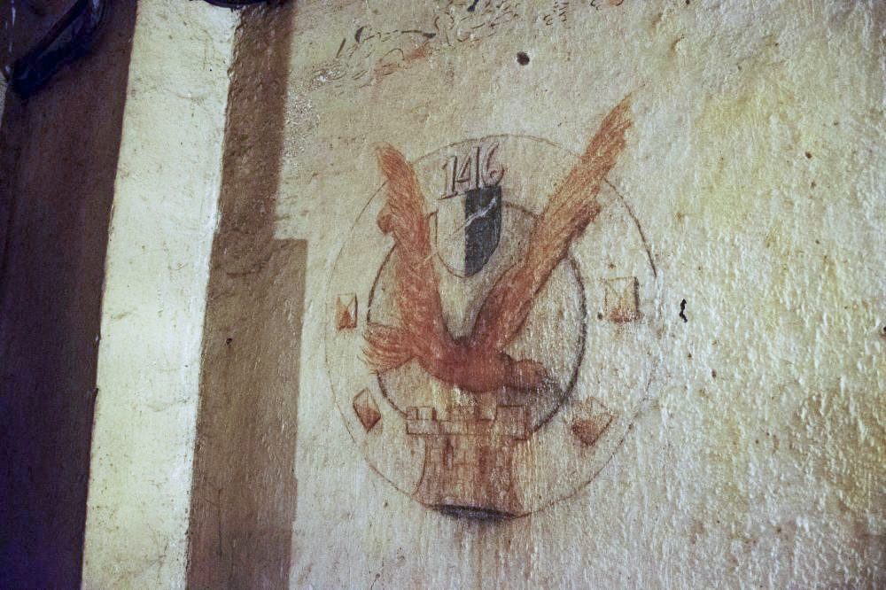 Ligne Maginot - BAMBESCH - A35 - (Ouvrage d'infanterie) - Bloc 2
Insigne du 146° RIF peint dans l'ouvrage - EMANUELLI Hervé