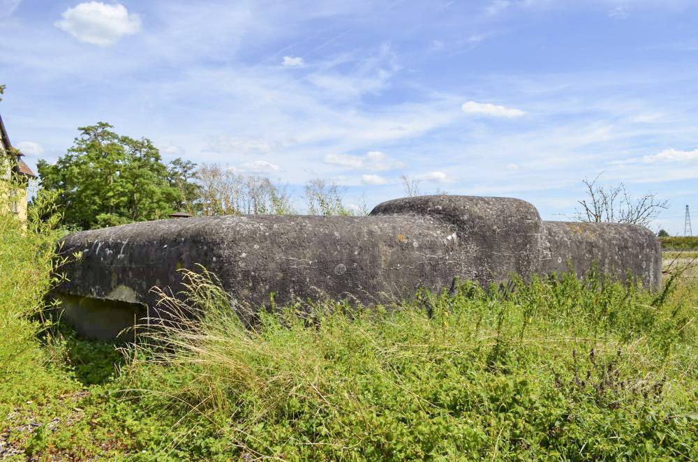 Ligne Maginot - ALGOLSHEIM - ABBATUCCI - (Blockhaus pour arme infanterie) - Façade arrière et créneau de flanquement nord-est - D. Froehly