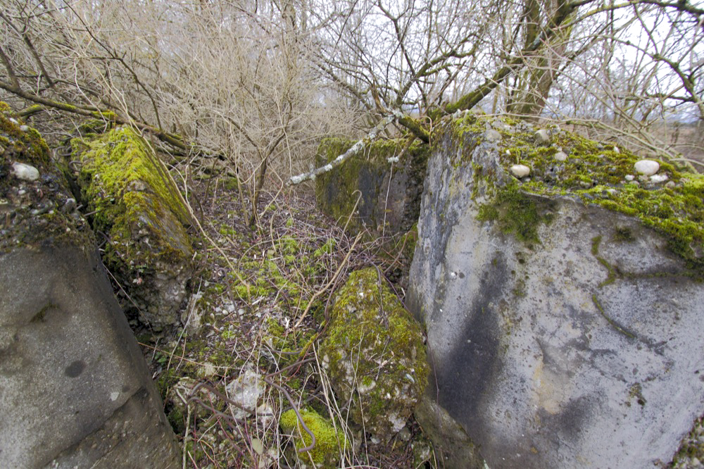 Ligne Maginot - ECLUSE D'HIRTZFELDEN SUD - (Blockhaus pour arme infanterie) - Le blockhaus détruit - Les Gardiens du Rhin
