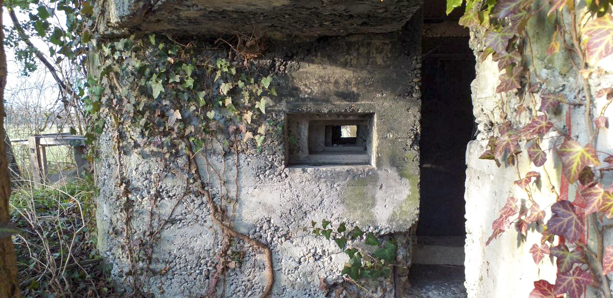 Ligne Maginot - 52 - BUSSIERES EST - (Blockhaus pour arme infanterie) - Créneau latéral de la caponnière - Les Gardiens du Rhin