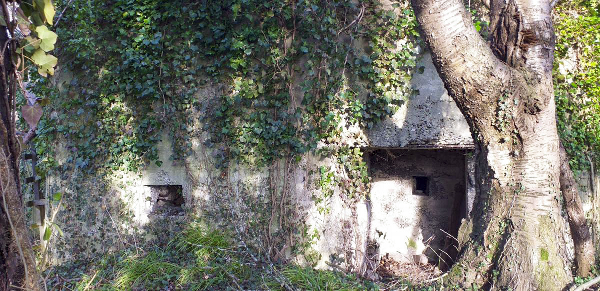 Ligne Maginot - 52 - BUSSIERES EST - (Blockhaus pour arme infanterie) - Entrée avec créneau de défense rapprochée, à gauche créneau frontal de la caponnière - Les Gardiens du Rhin