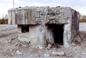 Ligne Maginot - BAUERNGRUNDWASSER Sud-Ouest 3 - Le bloc peu avant sa destruction en 1991