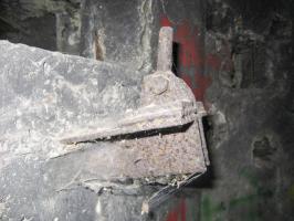 Ligne Maginot - HAUTE DIGUE 3 - (Blockhaus pour arme infanterie) - Chambre de tir 
Détail support FM
