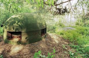 Ligne Maginot - HOCHWALD - (Ouvrage d'artillerie) - Bloc 7bis
Tourelle de 75 mle 33 et cloche GFM