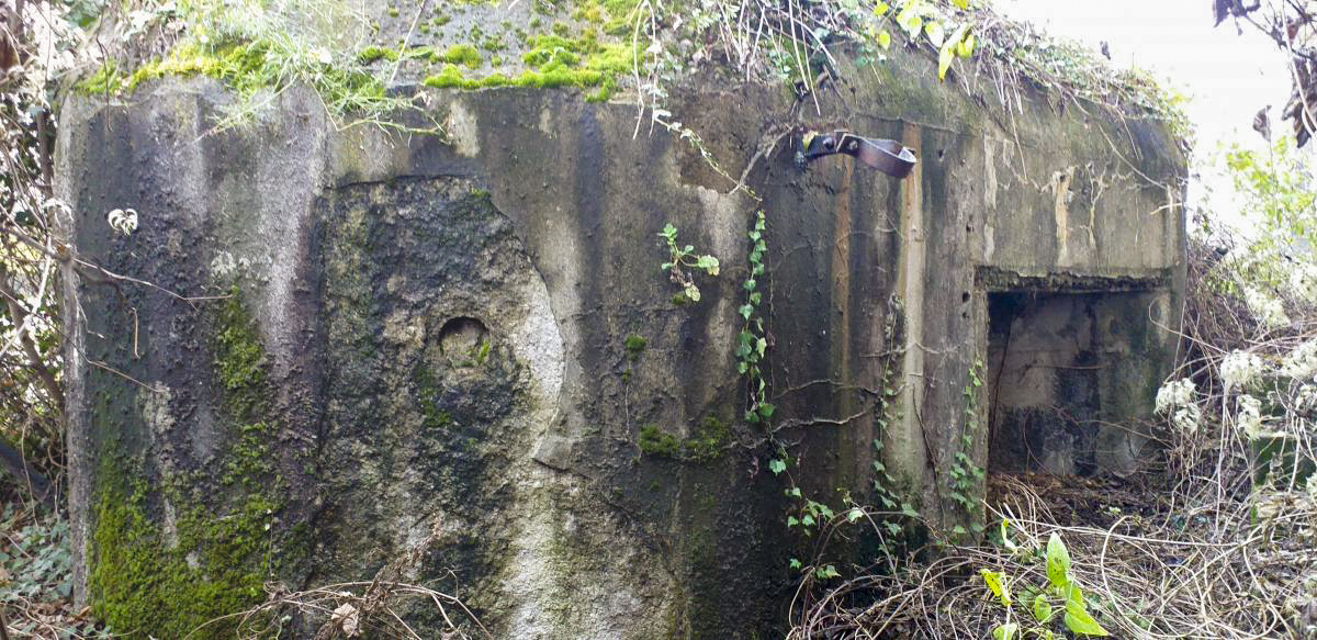 Ligne Maginot - PORT DU RHIN CENTRE 9 - (Blockhaus pour arme infanterie) - Créneau FM de défense de l'entrée (muré) - Les Gardiens du Rhin