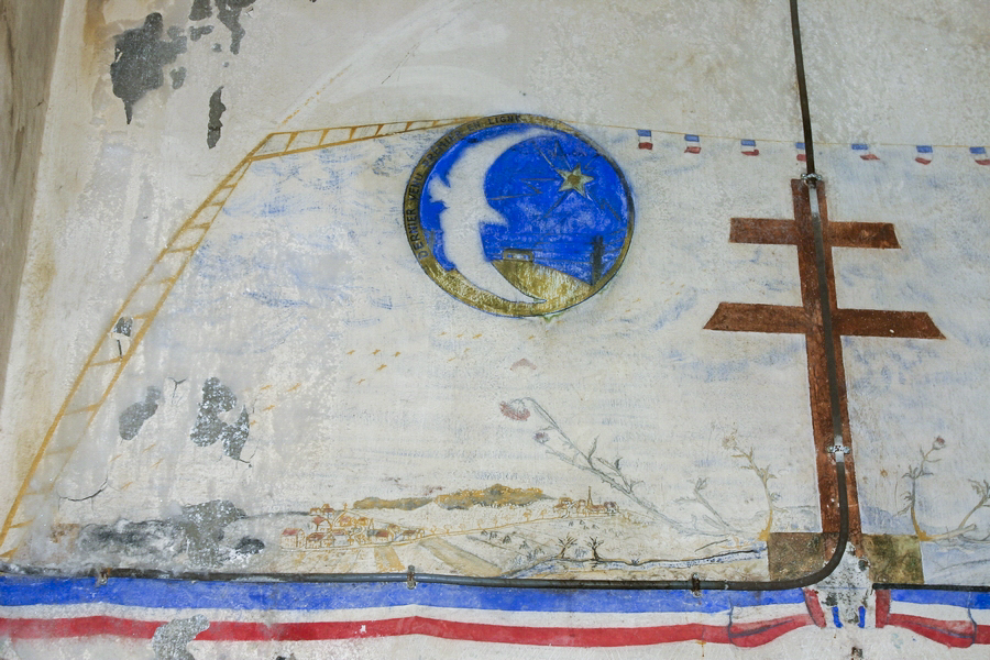 Ligne Maginot - SOETRICH - A11 - (Ouvrage d'artillerie) - Détail de la peinture murale du central téléphonique - ZEIG Marc
