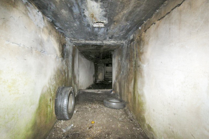 Ligne Maginot - POINT 126 - (PC de Sous-Quartier) - La galerie de liaison entre la partie passive et la partie active - Les Gardiens du Rhin