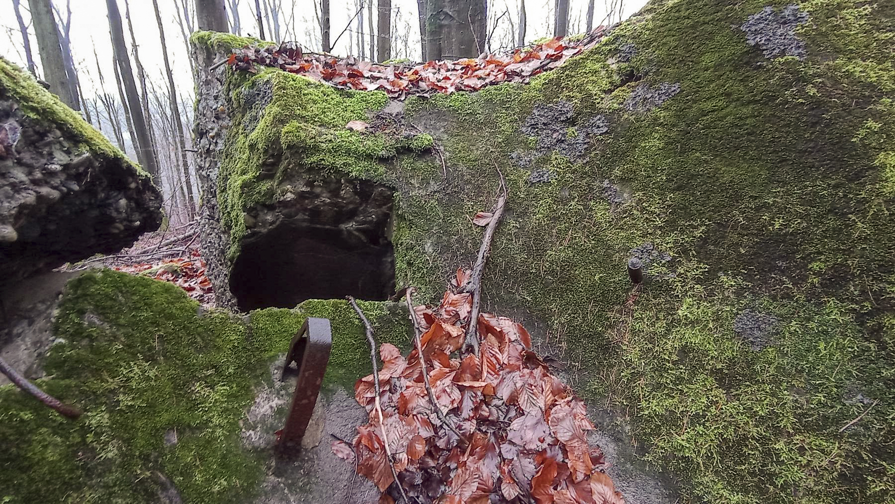 Ligne Maginot - PFAFFENBRONN - O96 - (Observatoire d'artillerie) - Une partie du créneau observatoire avec un support pour équipement optique - Baptiste Gaudin