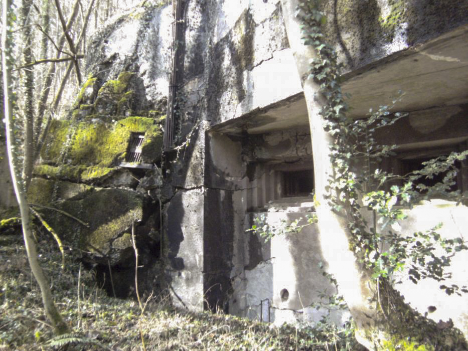 Ligne Maginot - HOCHWALD C9 ( Casemate d'infanterie ) - La façade avec les créneaux de tir - GLÜCKSJÄGER GJ13