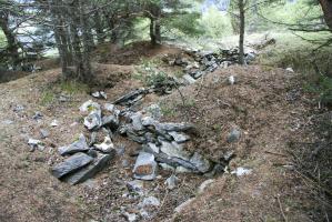 Ligne Maginot - COTE 1408 - (Blockhaus pour arme infanterie) - Les positions du sommet.
Les restes bétonnés sont en avant légèrement en contrebas