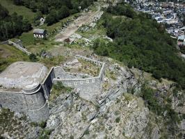 Ligne Maginot - REPLATON - (Observatoire d'artillerie) - Le bastionnet nord-est et l'observatoire d'artillerie construit par le 154° RAP