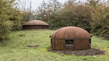 Ligne Maginot - WELSCHHOF - (Ouvrage d'infanterie) - Bloc 2
Tourelle pour 2 AM et cloche GFM type B