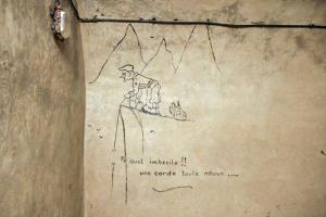 Ligne Maginot - LAVOIR - (Ouvrage d'artillerie) - Bloc 5 
Graffiti dans le magasin M2