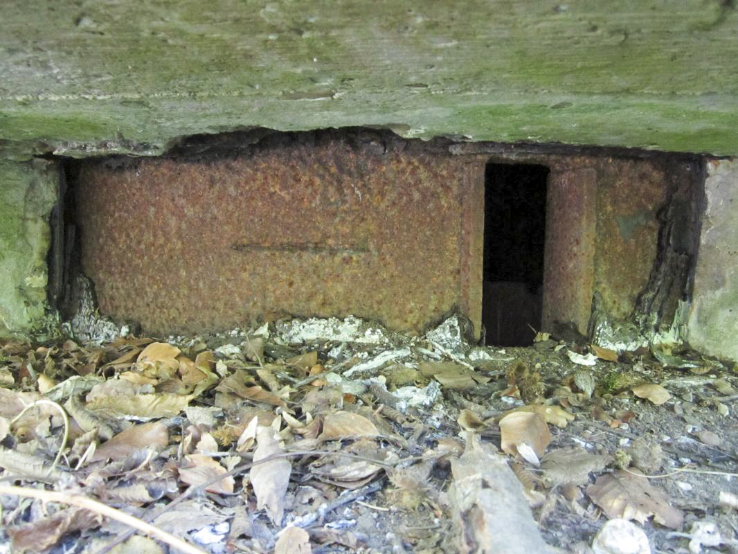 Ligne Maginot - ALLEE DU DEIESLACH 2 - (Blockhaus pour arme infanterie) - Fente d'observation dans le volet de la chambre de tir - gregfuchs
